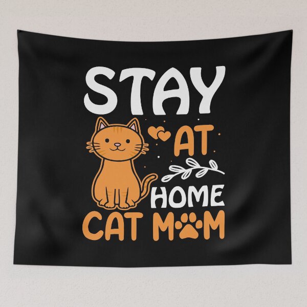 Item preview, Stay at Home Cat Mom designed and sold by Coteafee.