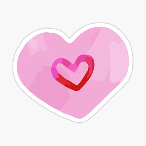 Pink and white hearts Sticker