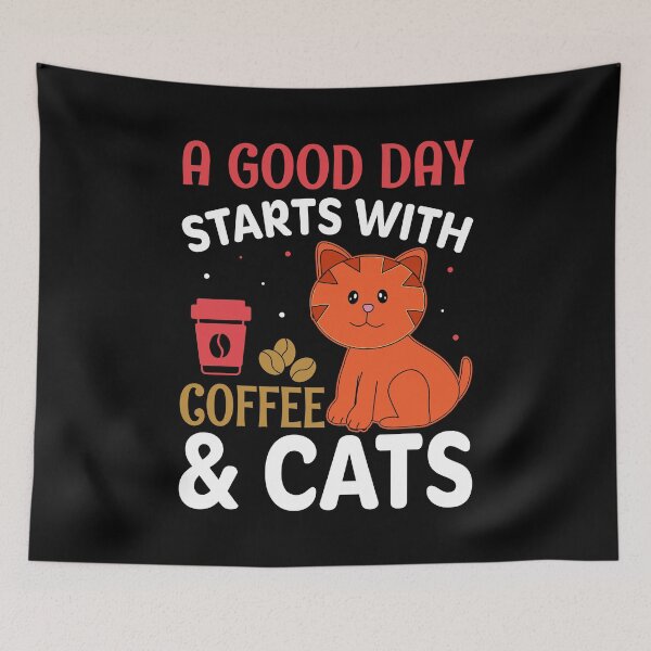 Item preview, A Good Day Starts with Coffee & Cats designed and sold by Coteafee.