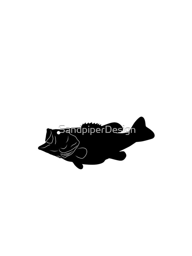 Chain Pickerel Fish Silhouette (Black) Sticker for Sale by SandpiperDesign