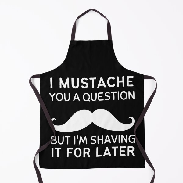Item preview, I mustache you a question but I'm shaving it for later - Movember - Cancer awareness designed and sold by For the love of Pixels.