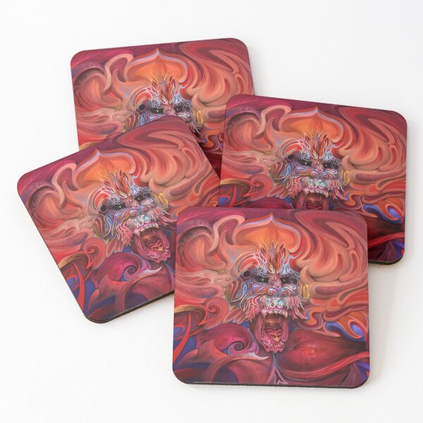 Item preview, RAMPAGE, Painting of a Red, Orange and Blue Screaming Gorilla designed and sold by Burton Gray.
