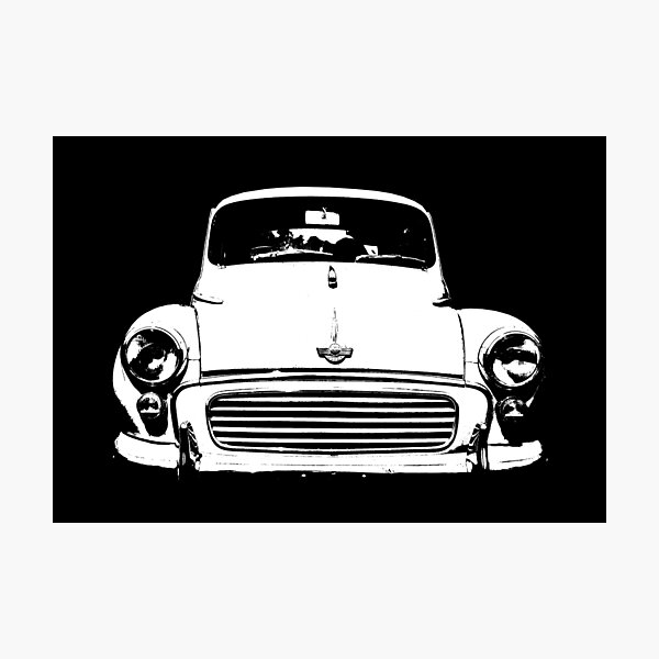 Item preview, Morris Minor 1960s British classic car monoblock white designed and sold by soitwouldseem.