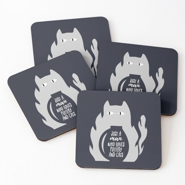 Item preview, A man who loves pottery and cats designed and sold by Teequeque.