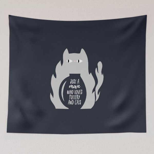 Item preview, A man who loves pottery and cats designed and sold by Teequeque.