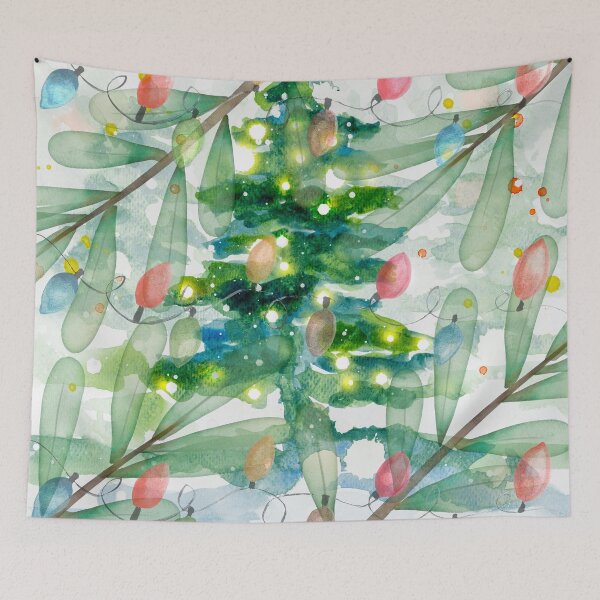 Item preview, Watercolor Christmas Pattern designed and sold by Wheeler-Styl3.