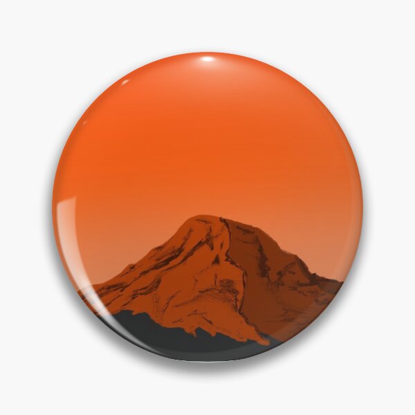 Artikelvorschau, Mount Rainier in Rot-Orange entworfen und verkauft von Fernheart Designs.