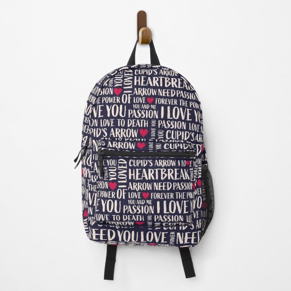 Item preview, Red white chalk hearts typography dark violet Valentine's seamless pattern designed and sold by Dotsby.