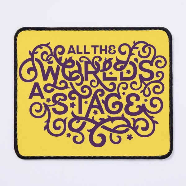 Item preview, All the World's a Stage - Aubergine - Paul Twa designed and sold by IntermissionMag.