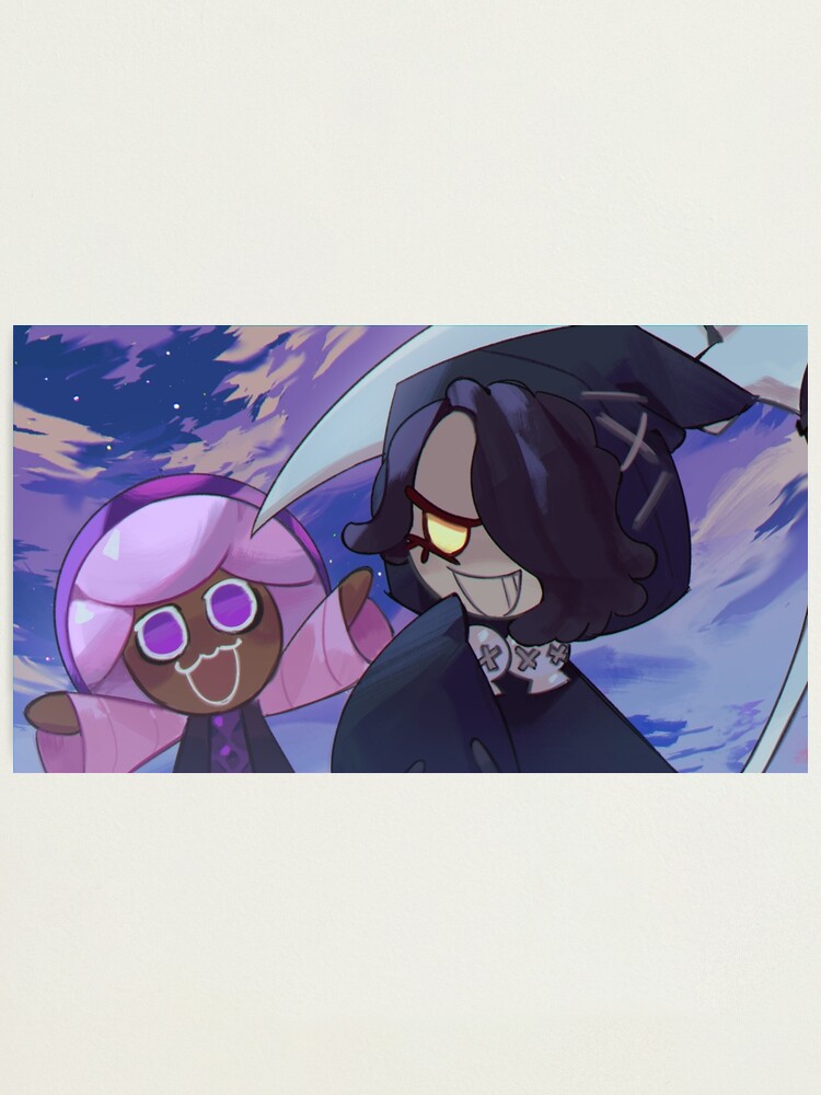 "cookie run kingdom licorice and poison mushroom cookie" Photographic Print by napstachi11