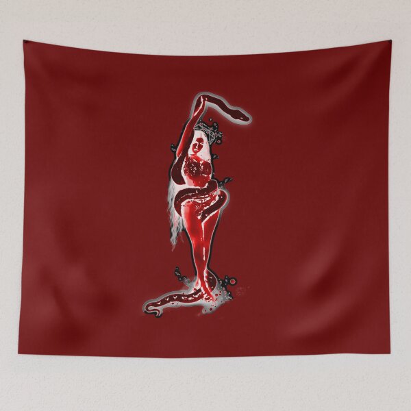 Item preview, SERPENT QUEEN BLACK WHITE RED designed and sold by BoneArtPetite.