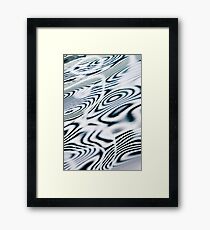 Black and White Water Swirls Framed Print