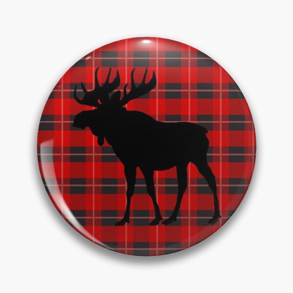 Item preview, moose silhouette - plaid/black designed and sold by lexicolor.