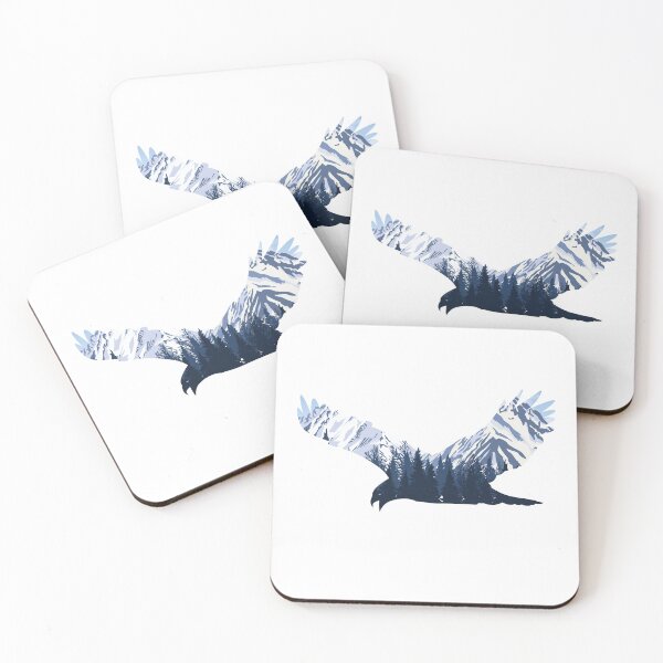 Item preview, Vintage Flying Eagle Sky Forest Bird Silhouette designed and sold by Faty-Za.