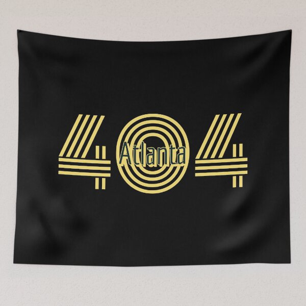 Item preview, Atlanta 404 Area Code in Yellow and Black designed and sold by Lisa Thomas.