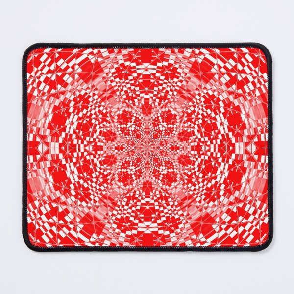 Item preview, Abstract Red & White Mosaic Holiday Fractal designed and sold by SXW Designs.