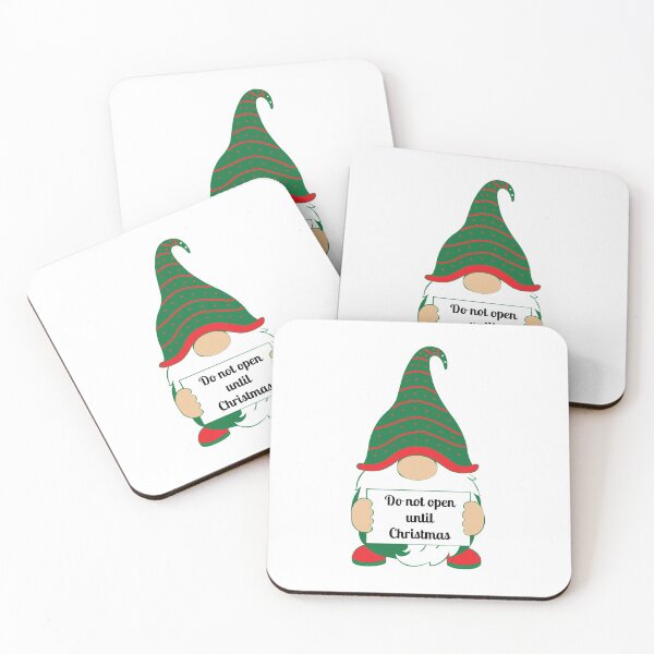 Item preview, Cute funny gnome do not open until Christmas white designed and sold by j9gothbe.