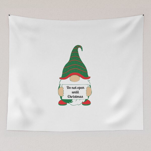 Item preview, Cute funny gnome do not open until Christmas white designed and sold by j9gothbe.