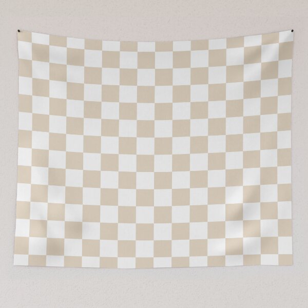 Item preview, Checkerboard Check Checked Pattern in Light Neutral Beige and White designed and sold by kierkegaard.