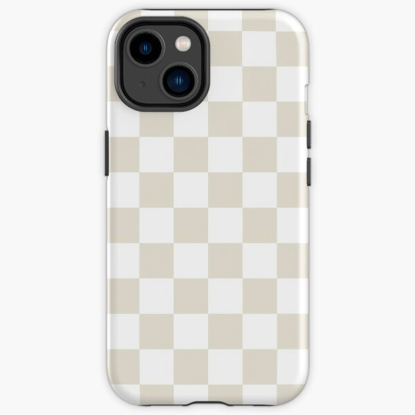 LIGHT BEIGE Checkered Protective Phone Case iPhone 