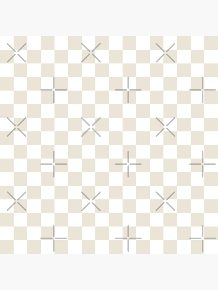 Checkerboard Check Checked Pattern in Pale Neutral Beige and White Canvas  Print for Sale by kierkegaard