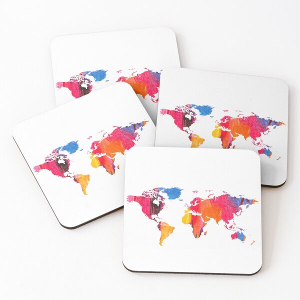 Item preview, Colorful World Abstract Map designed and sold by ArtsyWishy.