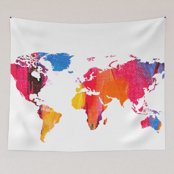 Item preview, Colorful World Abstract Map designed and sold by ArtsyWishy.