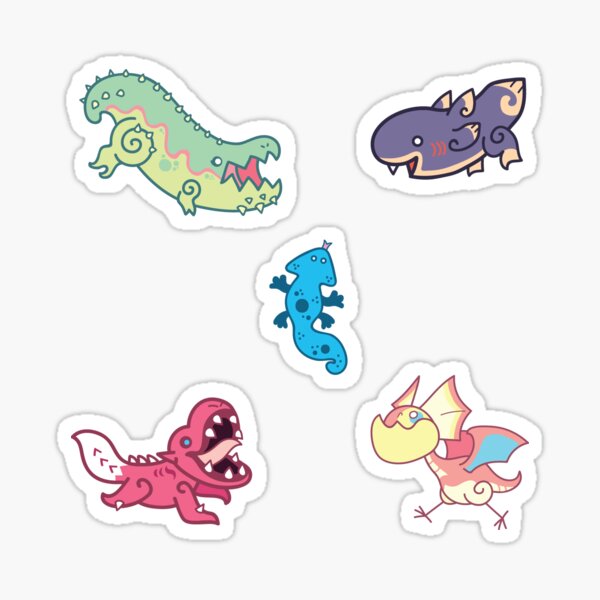 Item preview, Monster Doodle Sticker Batch #4 designed and sold by Cosmopoliturtle.