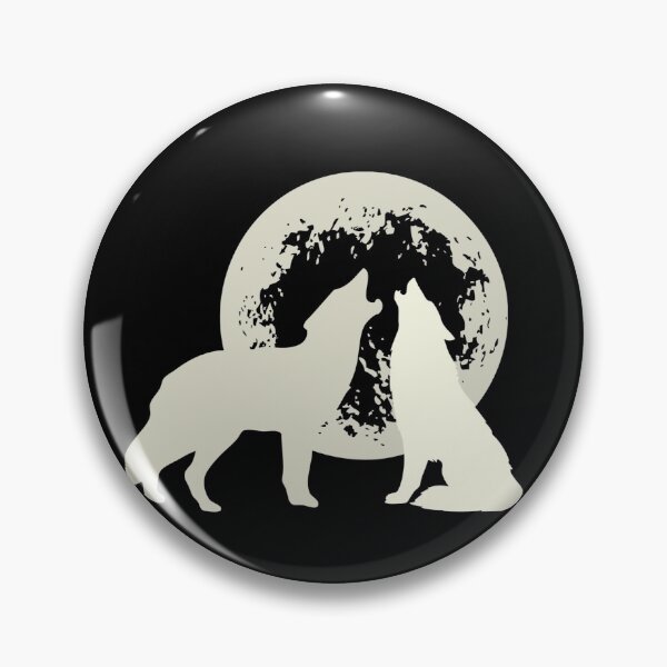 Item preview, Howling wolves moonlit silhouette designed and sold by LukjanovArt.