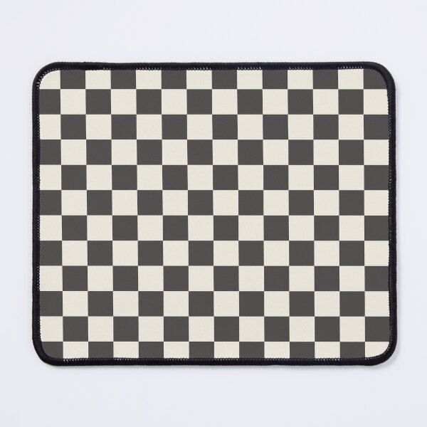 Item preview, Checkerboard Mini Check Pattern in Charcoal Bronze Grey and Cream designed and sold by kierkegaard.
