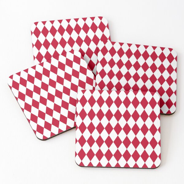 Item preview, Red and White Harlequin Diamond Pattern designed and sold by Gsallicat.