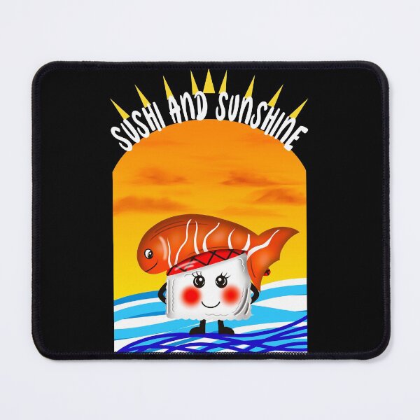 Item preview, Sushi and Sunshine Vintage Sunset, Kawaii Summer Food designed and sold by orangeblue21.