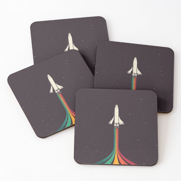 Item preview, Astronomy - Retro Rocket in Space designed and sold by Nerdlly.