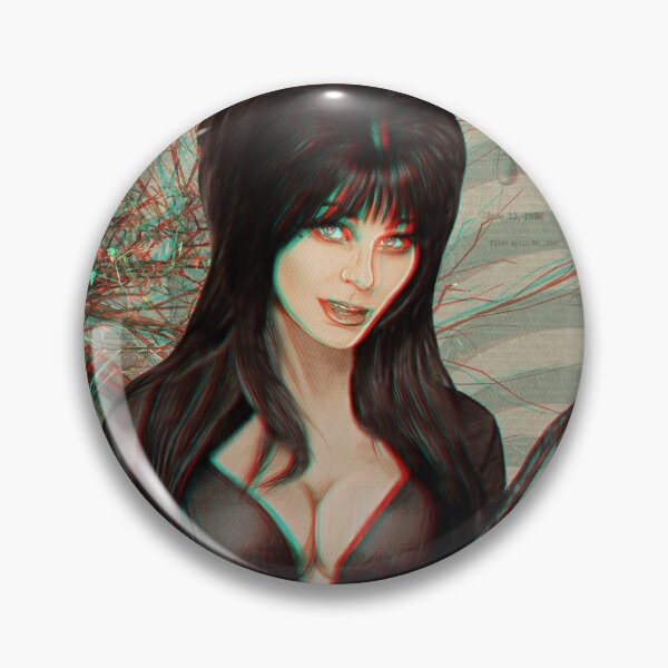 Artikelvorschau, Elvira Herrin der dunklen 3D-Anaglyphen-Pop-Art-Illustration entworfen und verkauft von 3dPopArt.