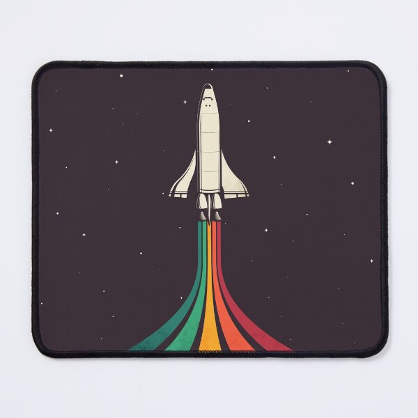 Item preview, Astronomy - Retro Rocket in Space designed and sold by Nerdlly.