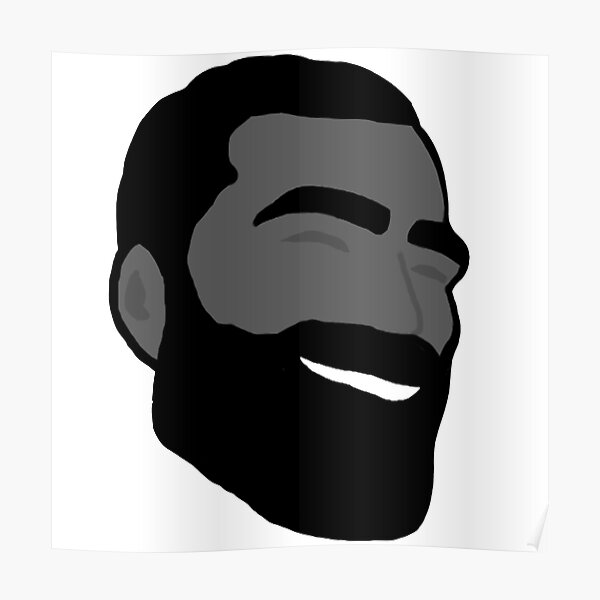"Minimalist GigaChad Head" Poster for Sale by Zaccas | Redbubble
