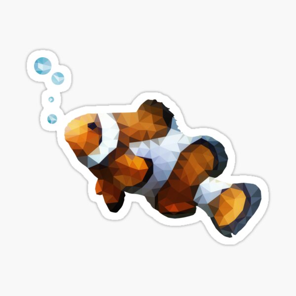 LowPoly Clownfish Sticker