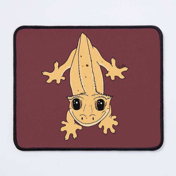 Item preview, Crested Gecko with Frog Butt "I Love You" - Wine Background designed and sold by EcoElsa.