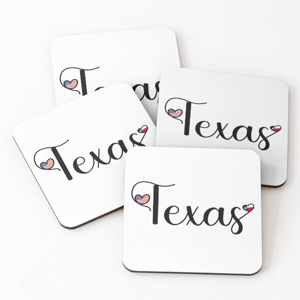 Item preview, I Love Texas - Texas Script With Heart Shaped Flags designed and sold by molamode.