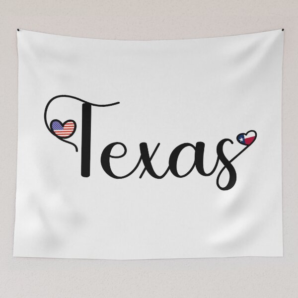 Item preview, I Love Texas - Texas Script With Heart Shaped Flags designed and sold by molamode.