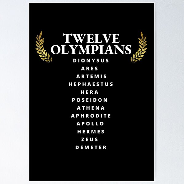 Twelve Olympians (color) : greek mythology Sticker for Sale by unclenut