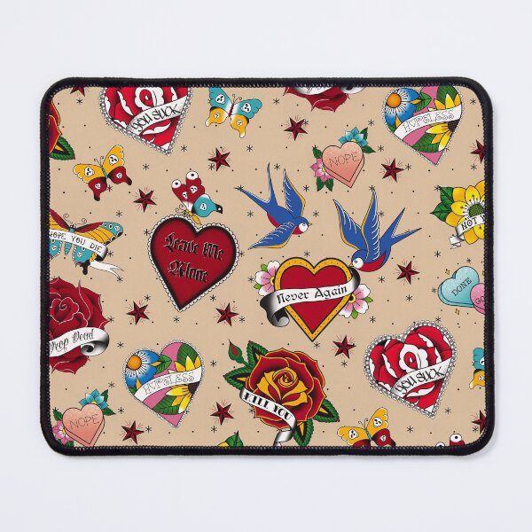 Item preview, Tan Broken Heart Retro Traditional Tattoo designed and sold by WickedRefined - Nicole Demereckis.