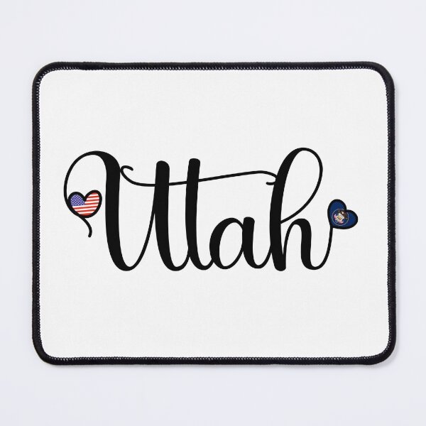 Item preview, I Love Utah - Utah Script With Heart Shaped Flags designed and sold by molamode.