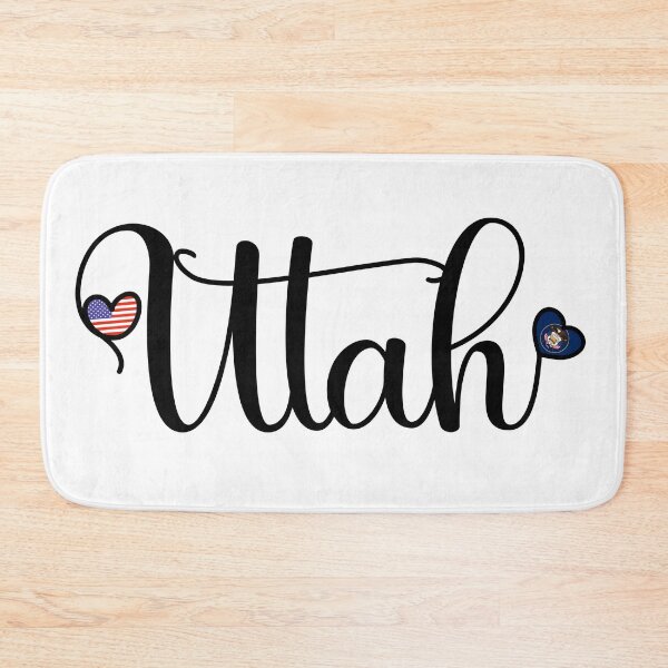Item preview, I Love Utah - Utah Script With Heart Shaped Flags designed and sold by molamode.
