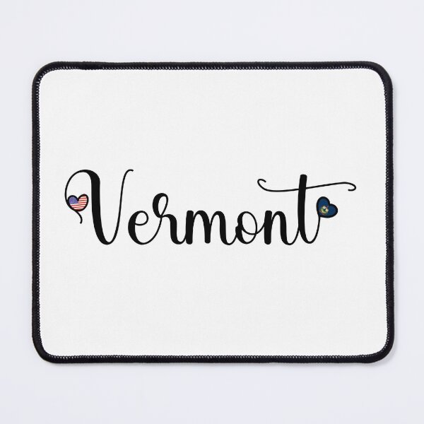 Item preview, I Love Vermont - Vermont Script With Heart Shaped Flags designed and sold by molamode.