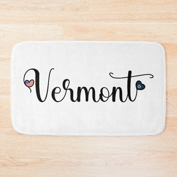 Item preview, I Love Vermont - Vermont Script With Heart Shaped Flags designed and sold by molamode.