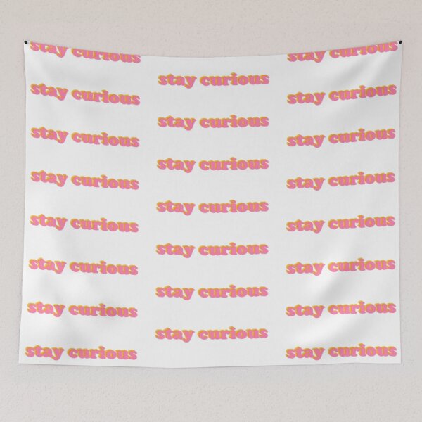Item preview, stay curious - sunset colors designed and sold by violetsareblue8.