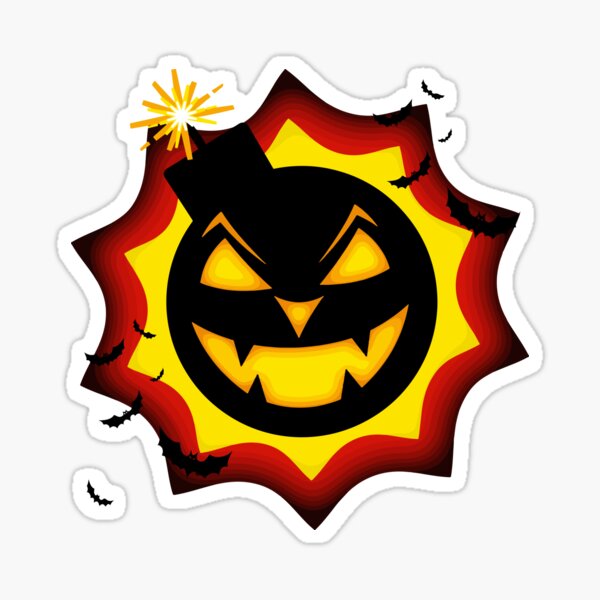 Espesar Desarrollar Maldición Pegatina «Logotipo de la bomba de calabaza de Halloween de Serious Sam» de  InfinitelyWavey | Redbubble