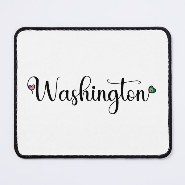 Item preview, I Love Washington - Washington Script With Heart Shaped Flags designed and sold by molamode.
