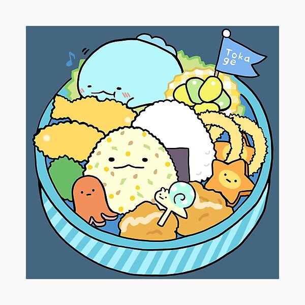 Sumikkogurashi Stackable Round Bento Lunch Box - Blue - San-X